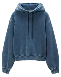 Alexander Wang Puff Hoodie mit Logo-Applikation Blau