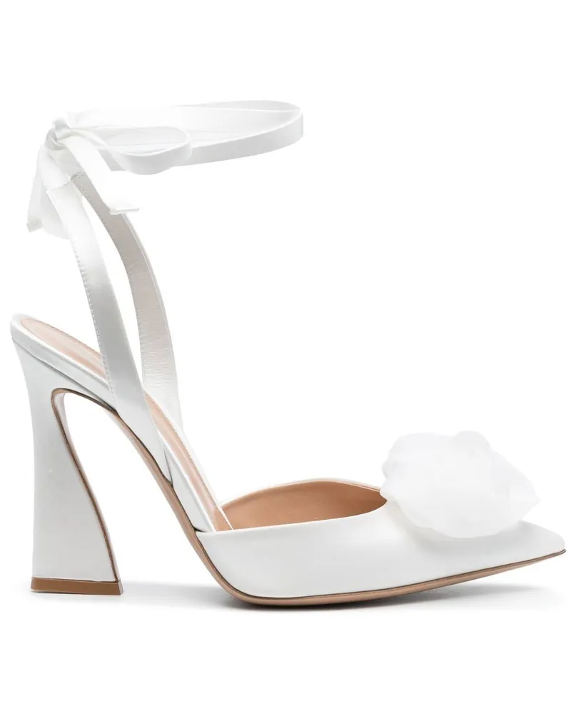 Gianvito Rossi Pumps mit spitzer Kappe - Weiß Weiß