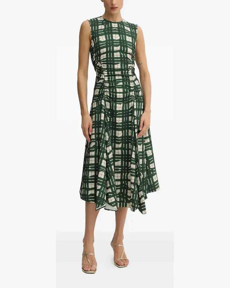 Stine Goya ruched midi dress - Grün Grün