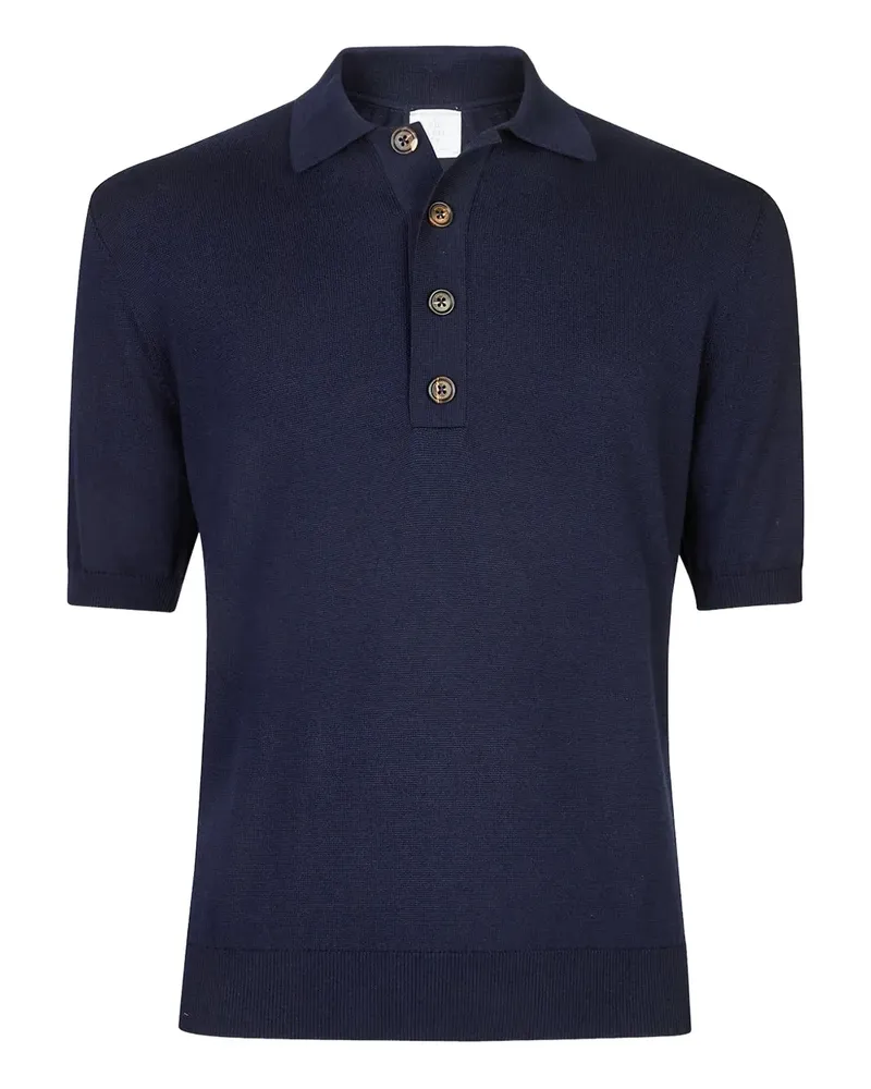 Eleventy button short-sleeve polo shirt - Blau Blau