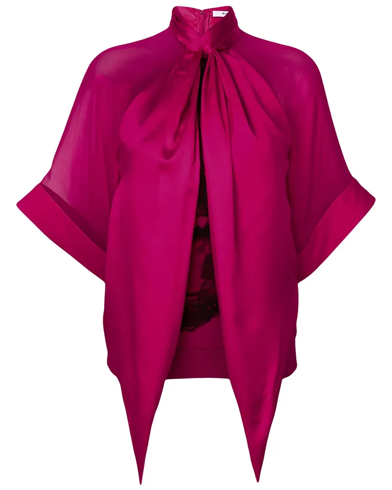 Givenchy Drapierte Bluse mit Rottweiler-Print - Rosa Rosa
