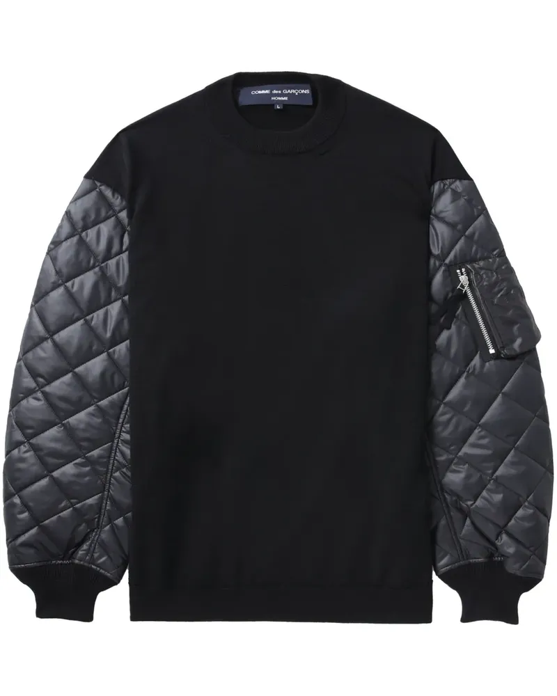 Comme des Garçons Sweatshirt mit gefütterten Einsätzen - Schwarz Schwarz