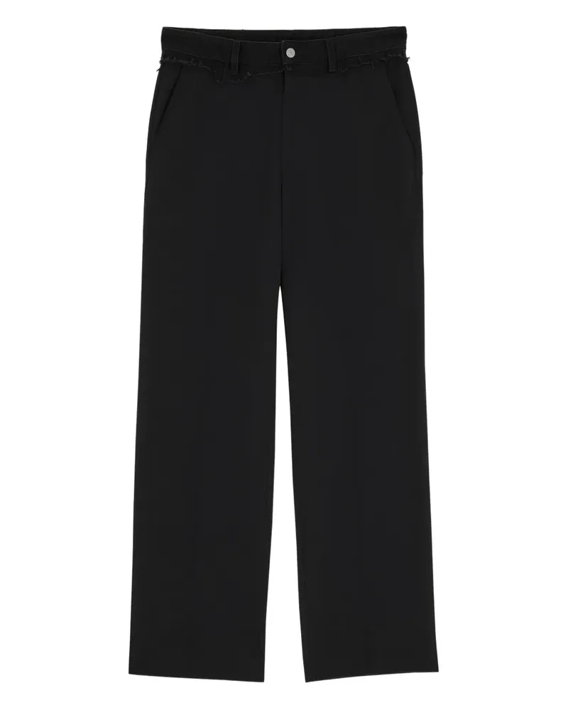 Maison Margiela Hose mit ausgefranstem Bund - Schwarz Schwarz
