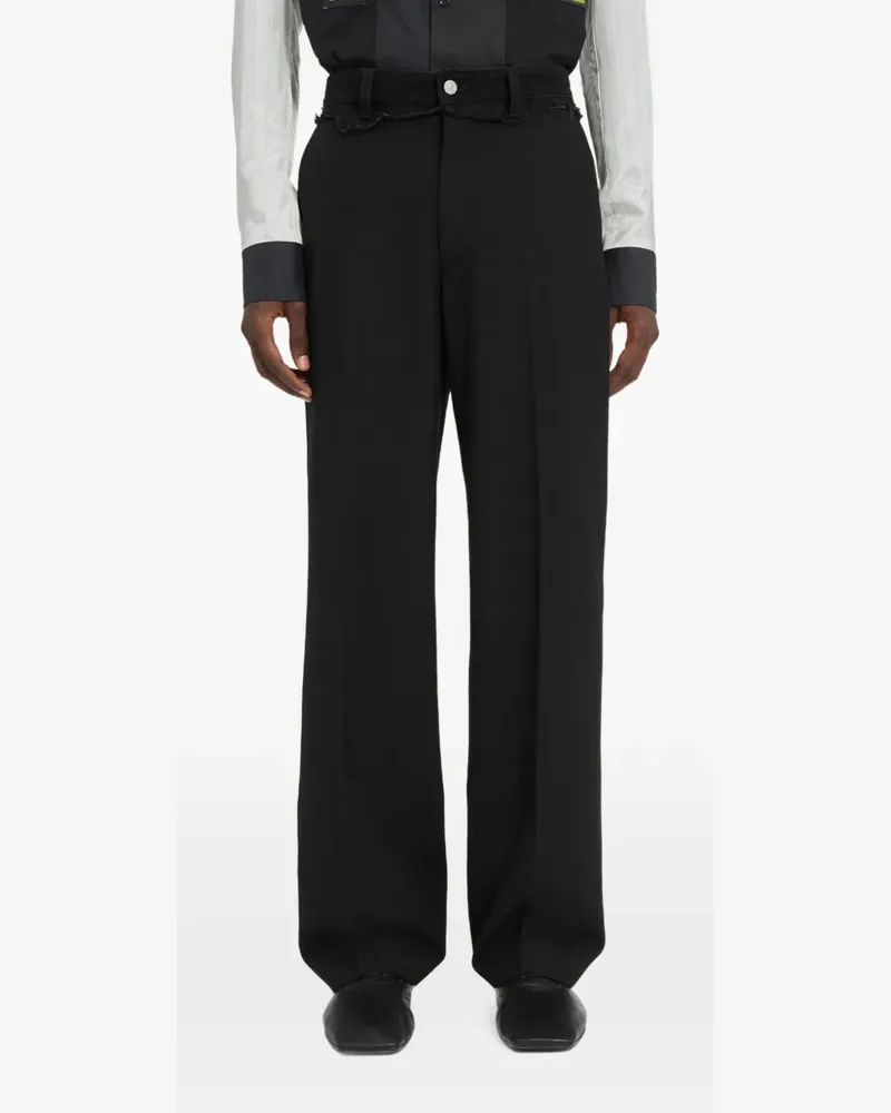 Maison Margiela Hose mit ausgefranstem Bund - Schwarz Schwarz