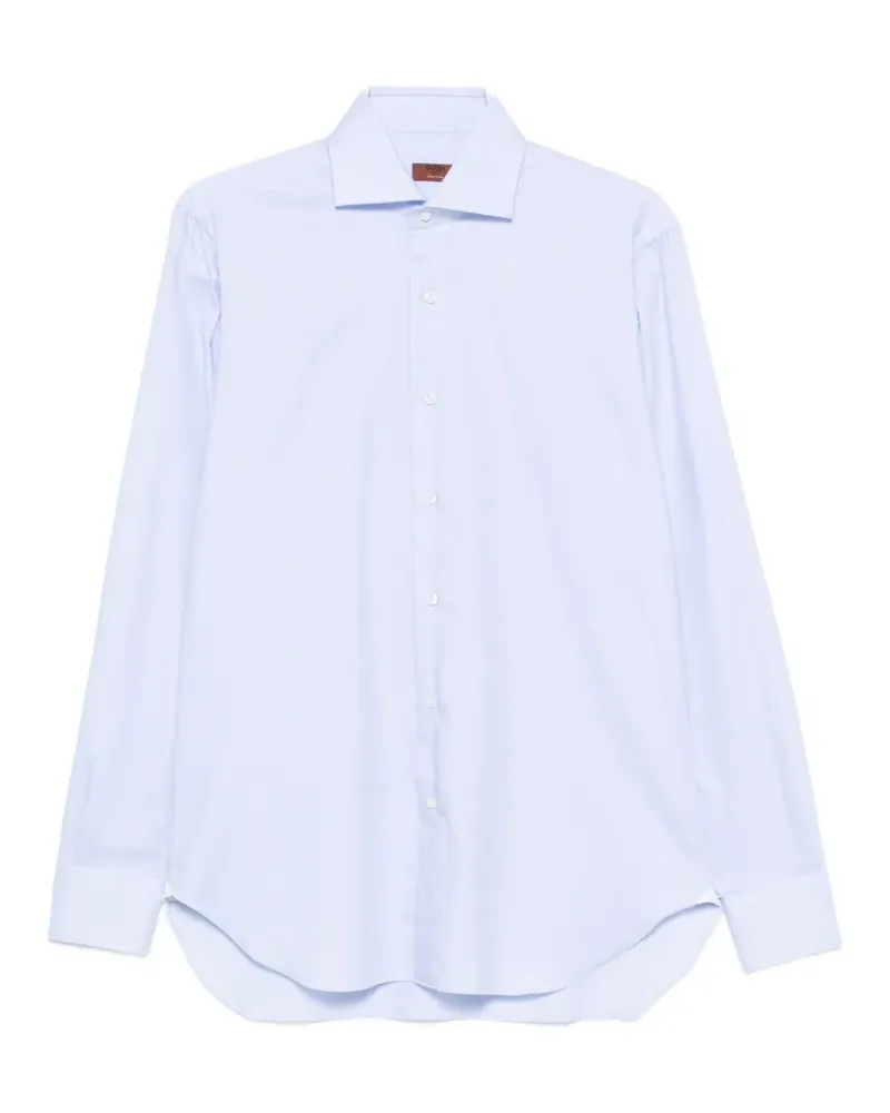 BARBA spread-collar long-sleeve shirt - Blau Blau