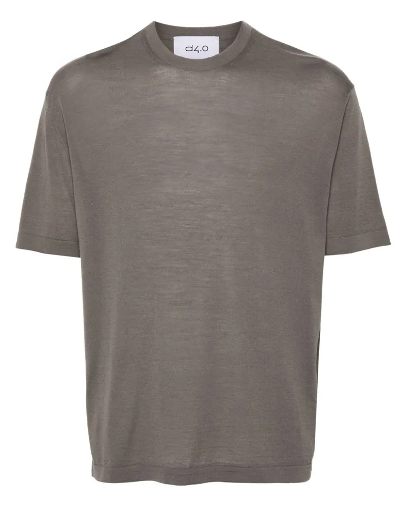 D4.0 Klassischer Pullover - Grau Grau