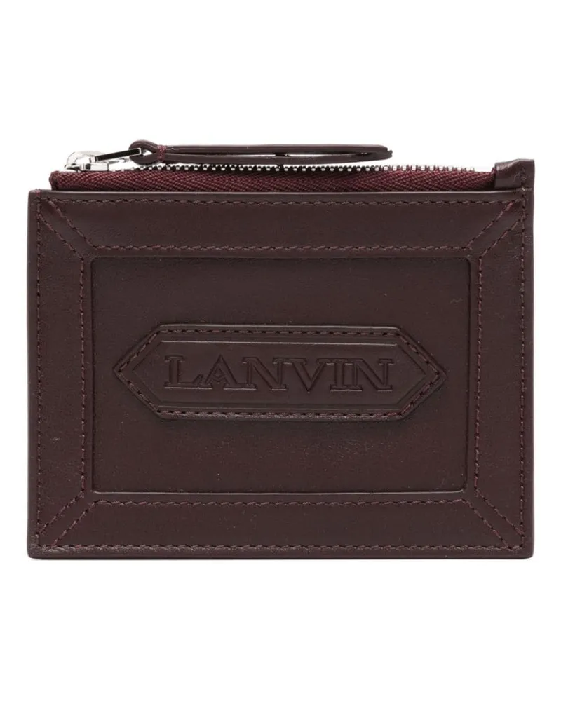 Lanvin Portemonnaie mit Logo-Patch - Rot Rot