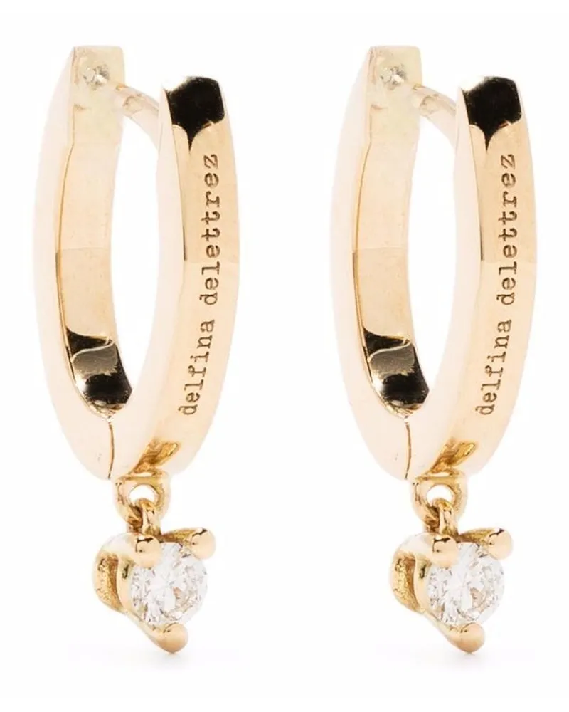 Delfina Delettrez 18kt Gelbgoldcreolen mit Diamanten Gold