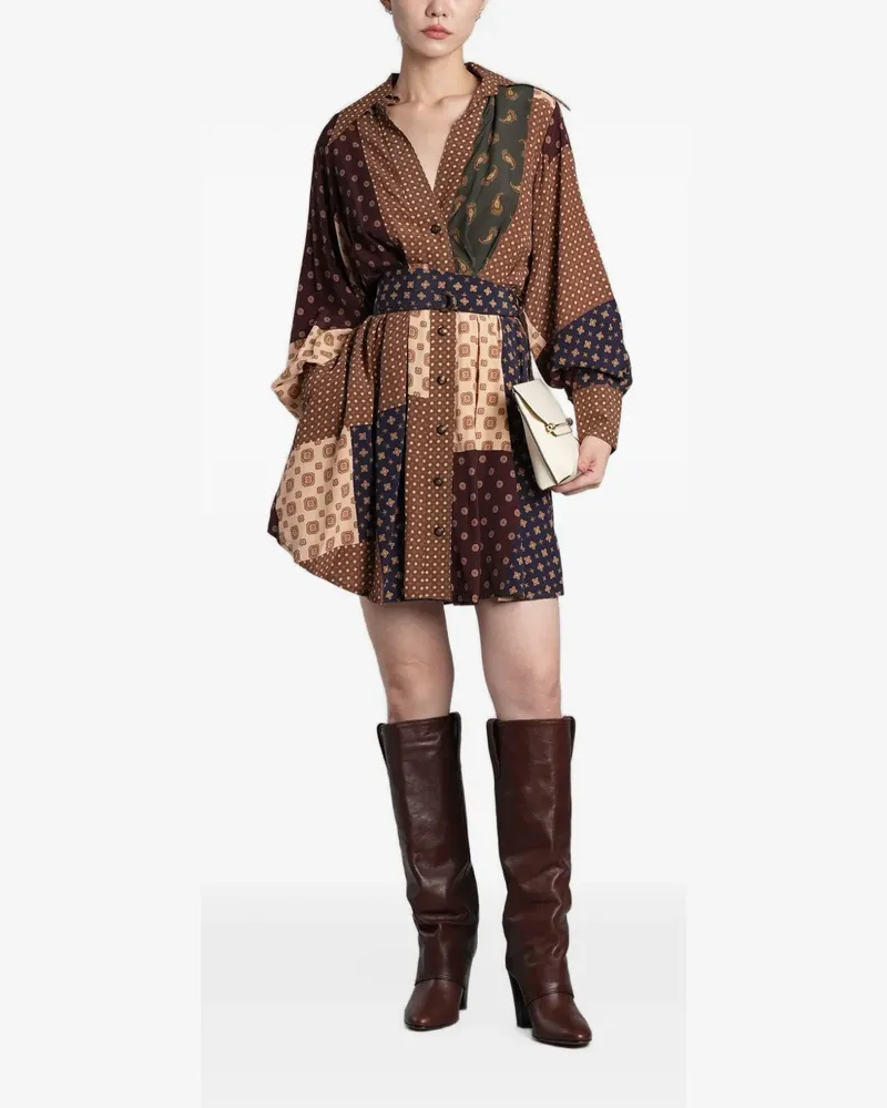 Zimmermann Tuck Minikleid - Braun Braun