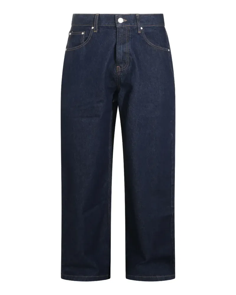 Arte Antwerp logo-embroidered straight-leg jeans - Blau Blau