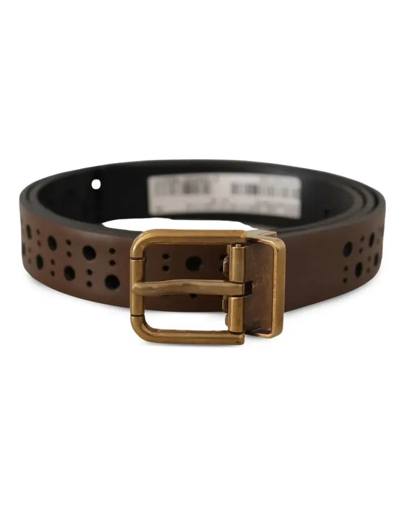 Dolce & Gabbana Perforierter Gürtel - Braun Braun