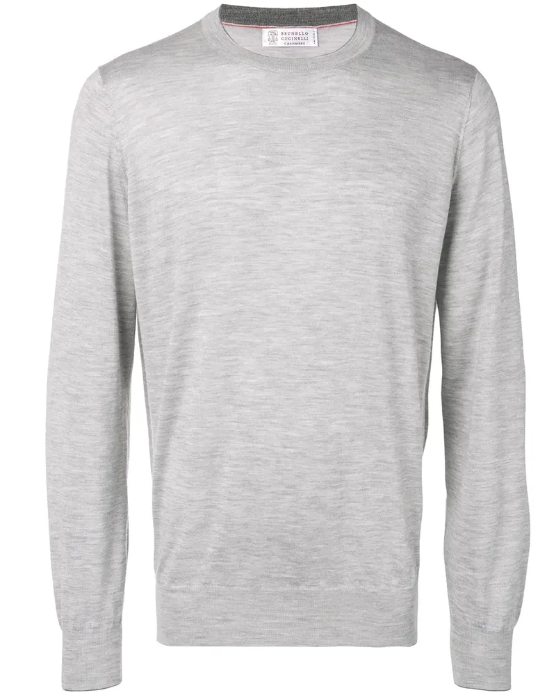 Brunello Cucinelli Pullover mit Rundhalsausschnitt - Grau Grau