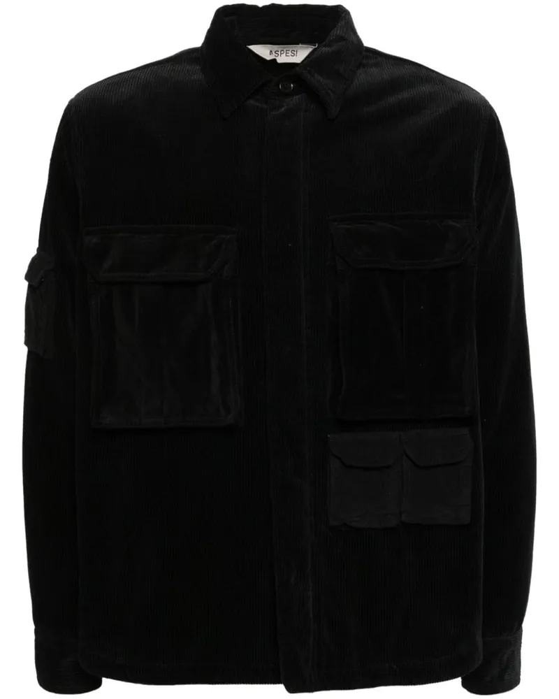 ASPESI Hemdjacke aus Cord - Schwarz Schwarz