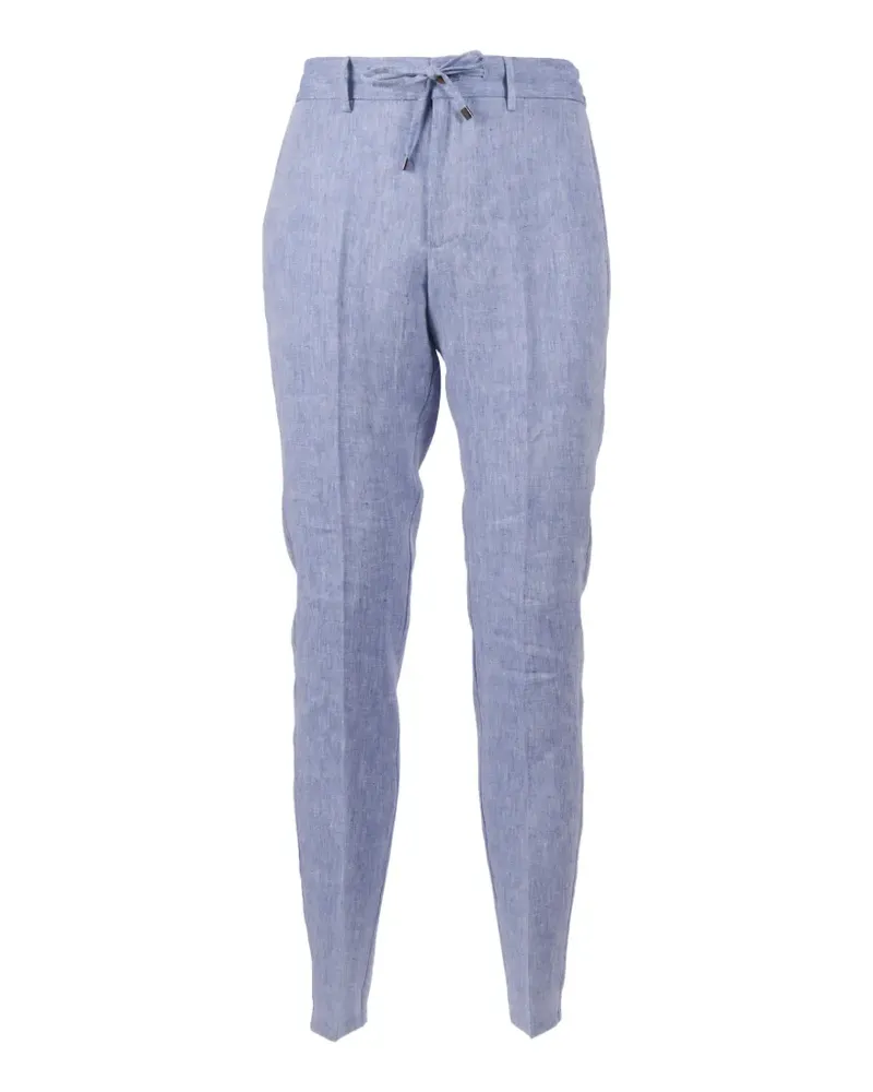Berwich drawstring-waist linen trousers - Blau Blau