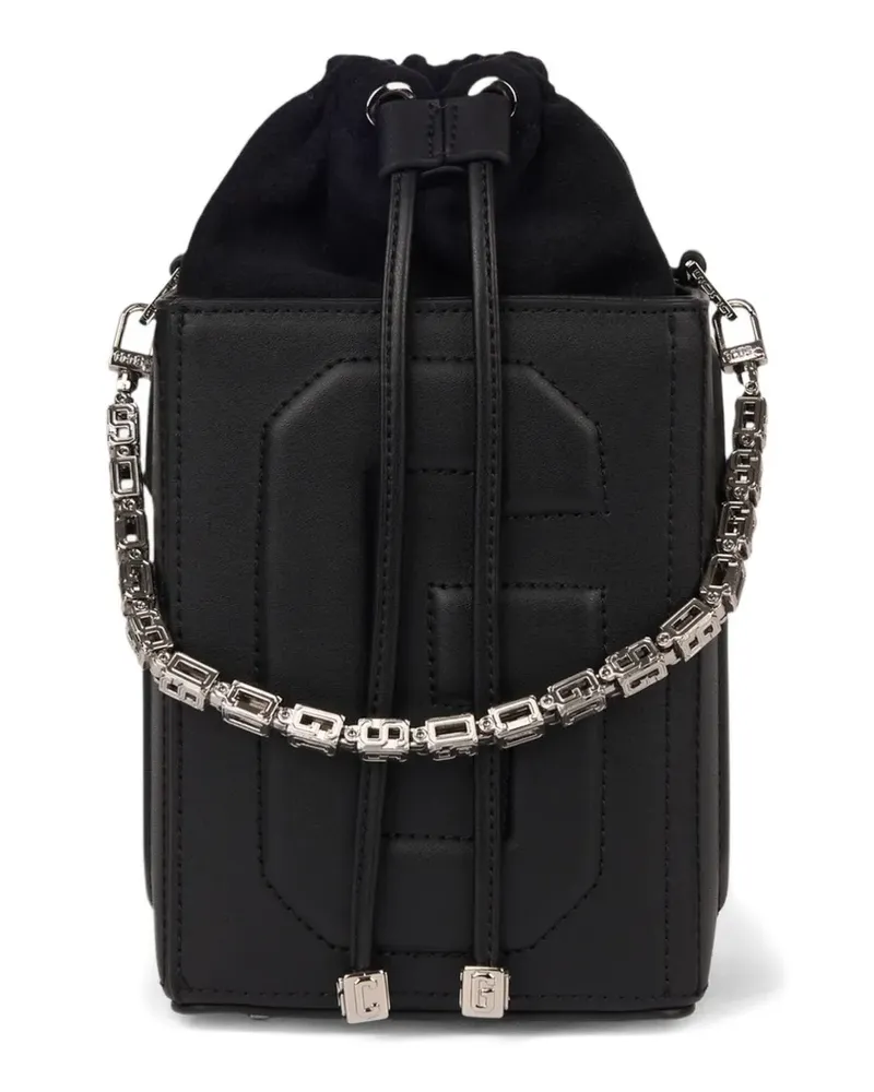 GCDS Schultertasche mit Logo-Prägung - Schwarz Schwarz