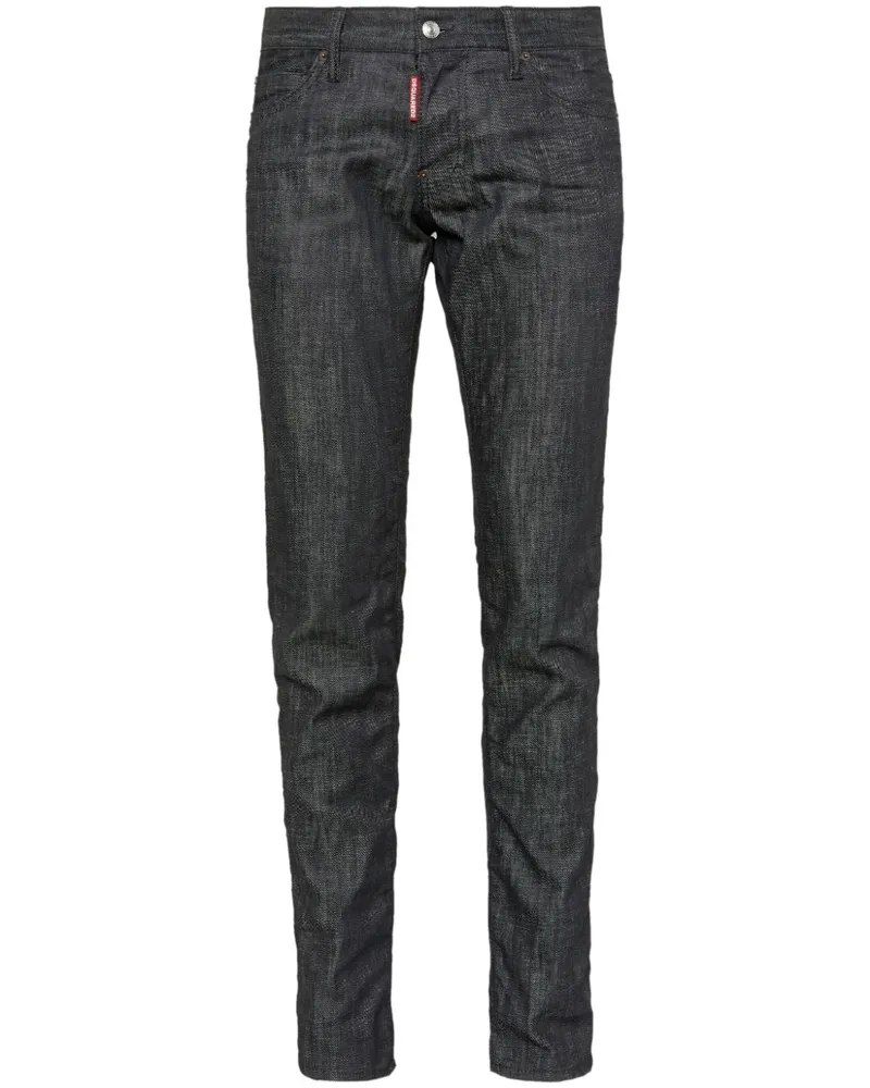 Dsquared2 Skinny-Jeans mit Logo-Applikation - Schwarz Schwarz