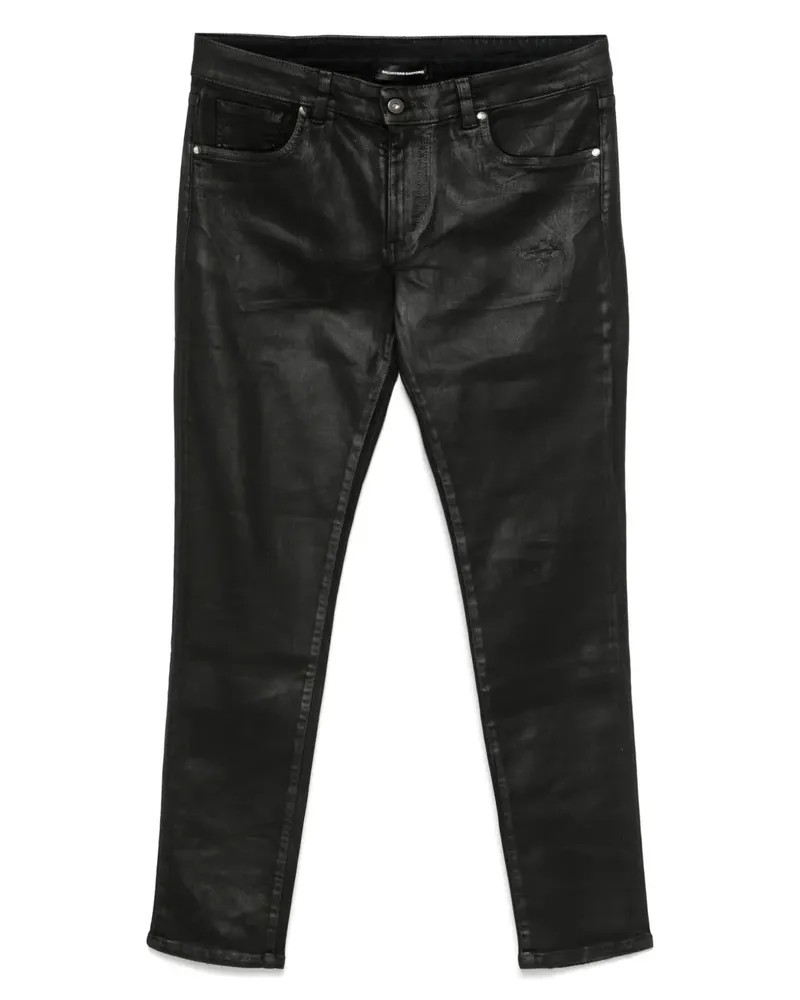 Salvatore Santoro Hose mit Logo-Patch - Schwarz Schwarz