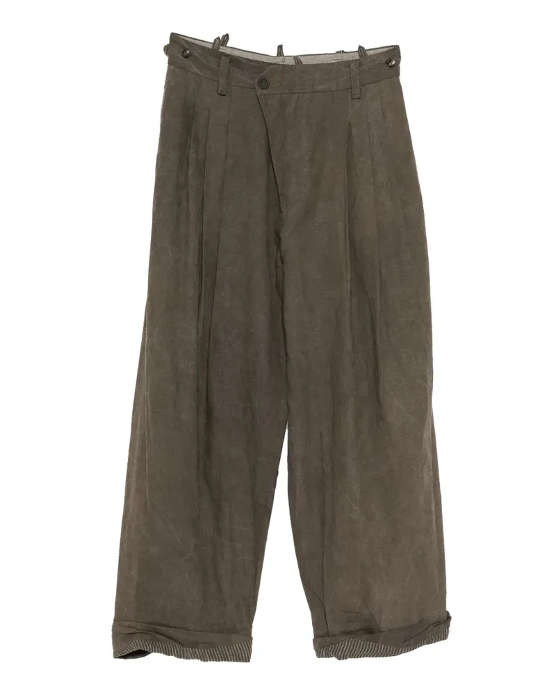 Ziggy Chen pleated wide-leg trousers - Braun Braun