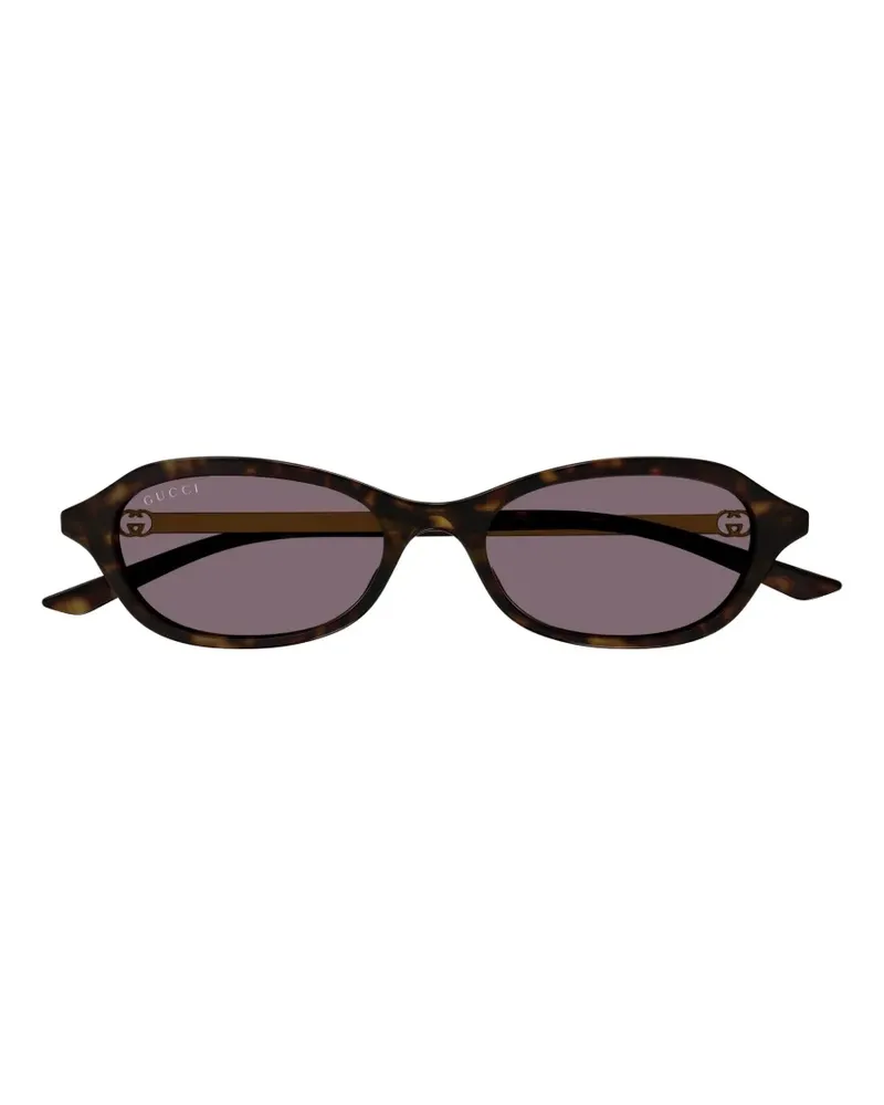 Gucci Interlocking G Cat-Eye-Sonnenbrille - Braun Braun