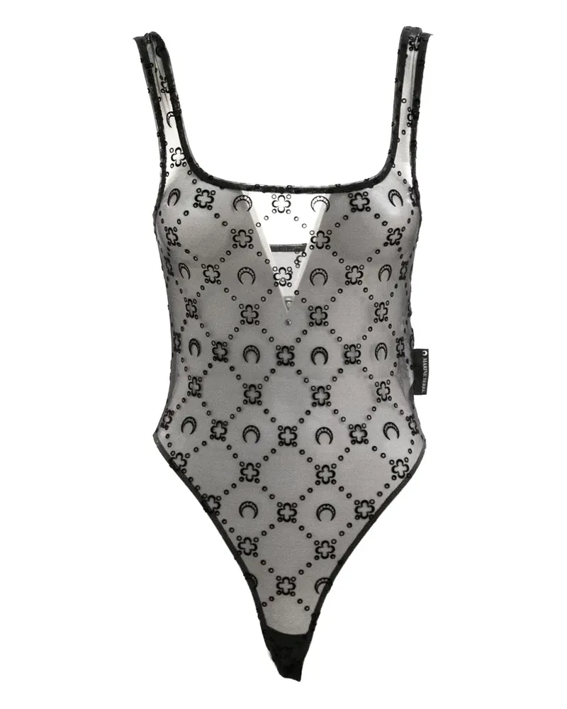 Marine Serre patterned top - Schwarz Schwarz