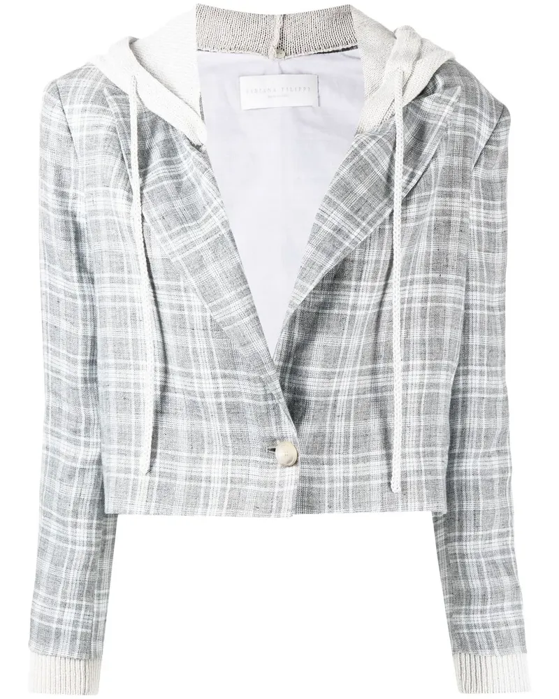 Fabiana Filippi Karierter Cropped-Blazer - Grau Grau