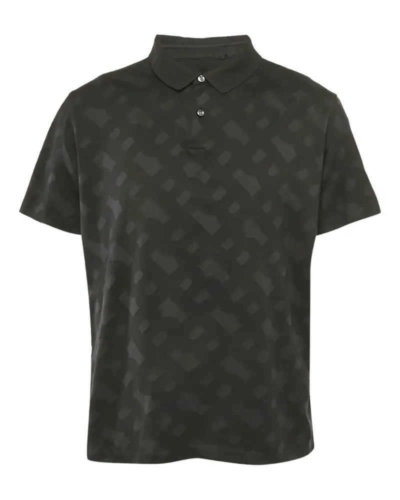 HUGO BOSS Geometrisch gemustertes Poloshirt - Schwarz Schwarz