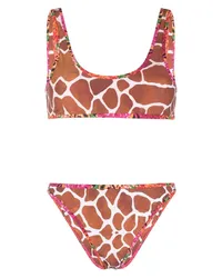 Reina Olga Coolio Bikini mit Giraffen-Print Braun