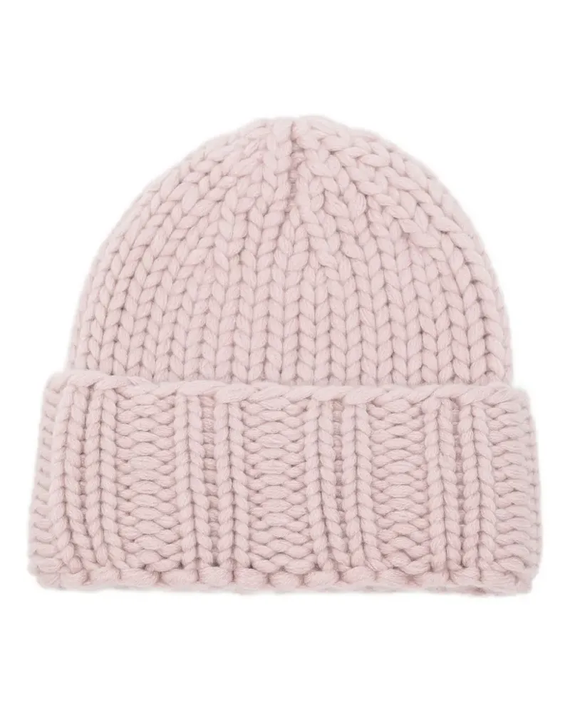 Liska Grob gestrickte Kaschmirbeanie - Rosa Rosa
