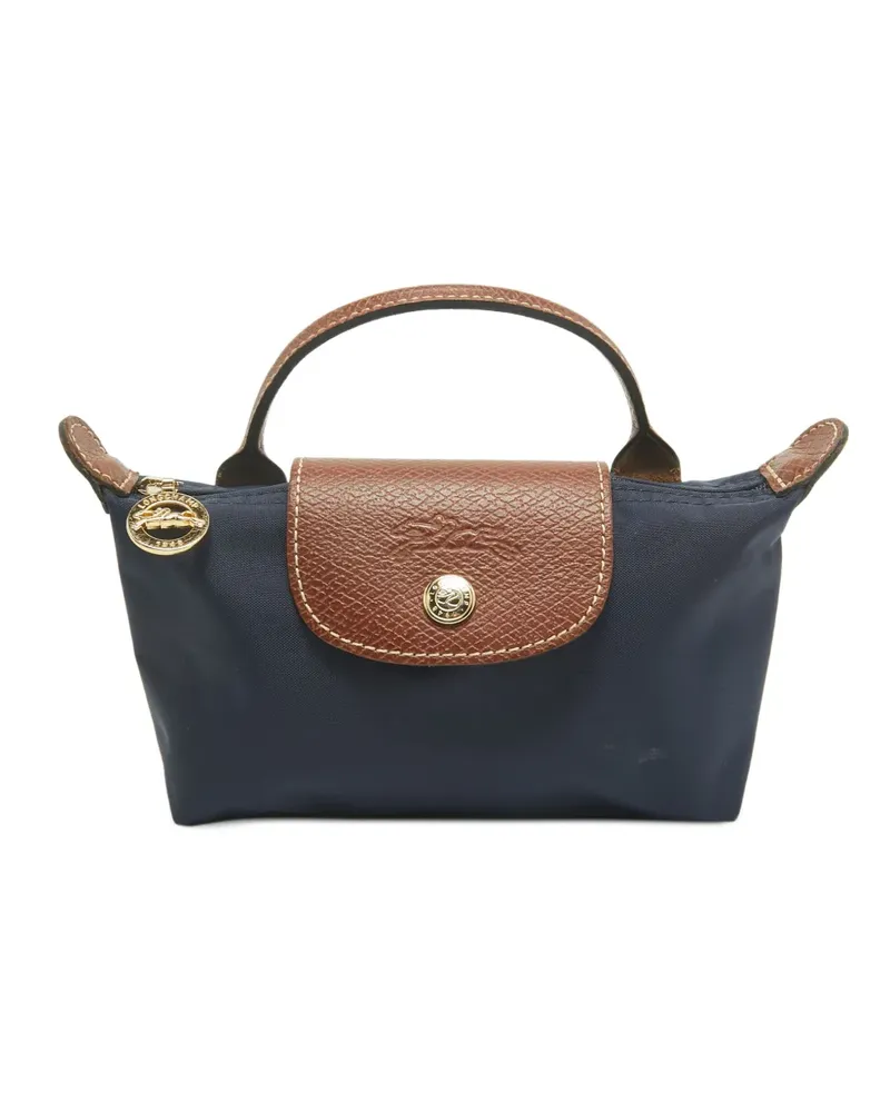 Longchamp Le Pliage Clutch mit Henkel - Blau Blau