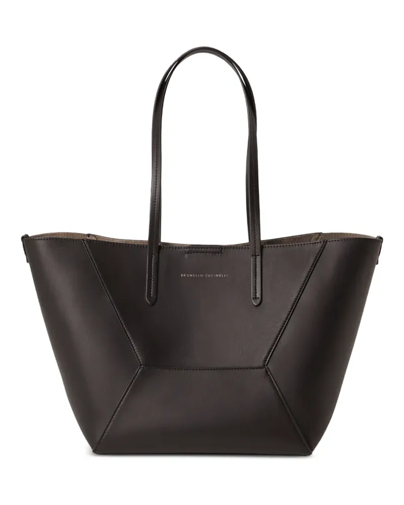 Brunello Cucinelli Kleine BC Duo Tasche mit Monili - Braun Braun