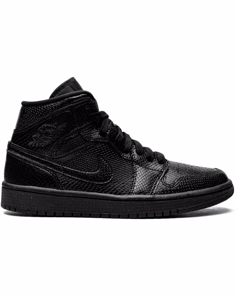 Jordan Air  1 Mid Sneakers - Schwarz Schwarz
