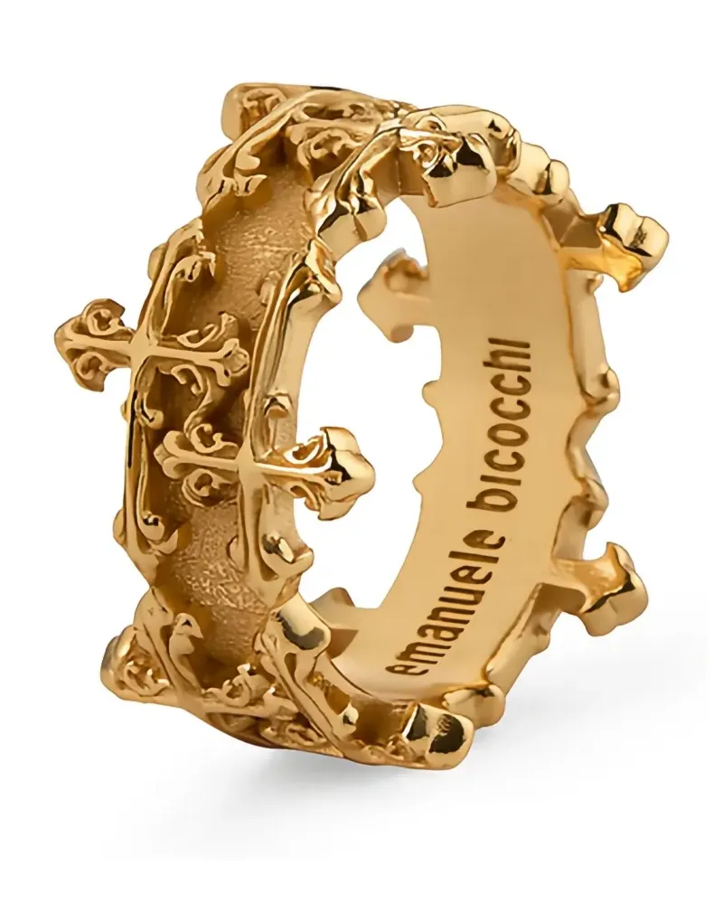 Emanuele Bicocchi Avelli Ring mit Doppelband - Gold Gold