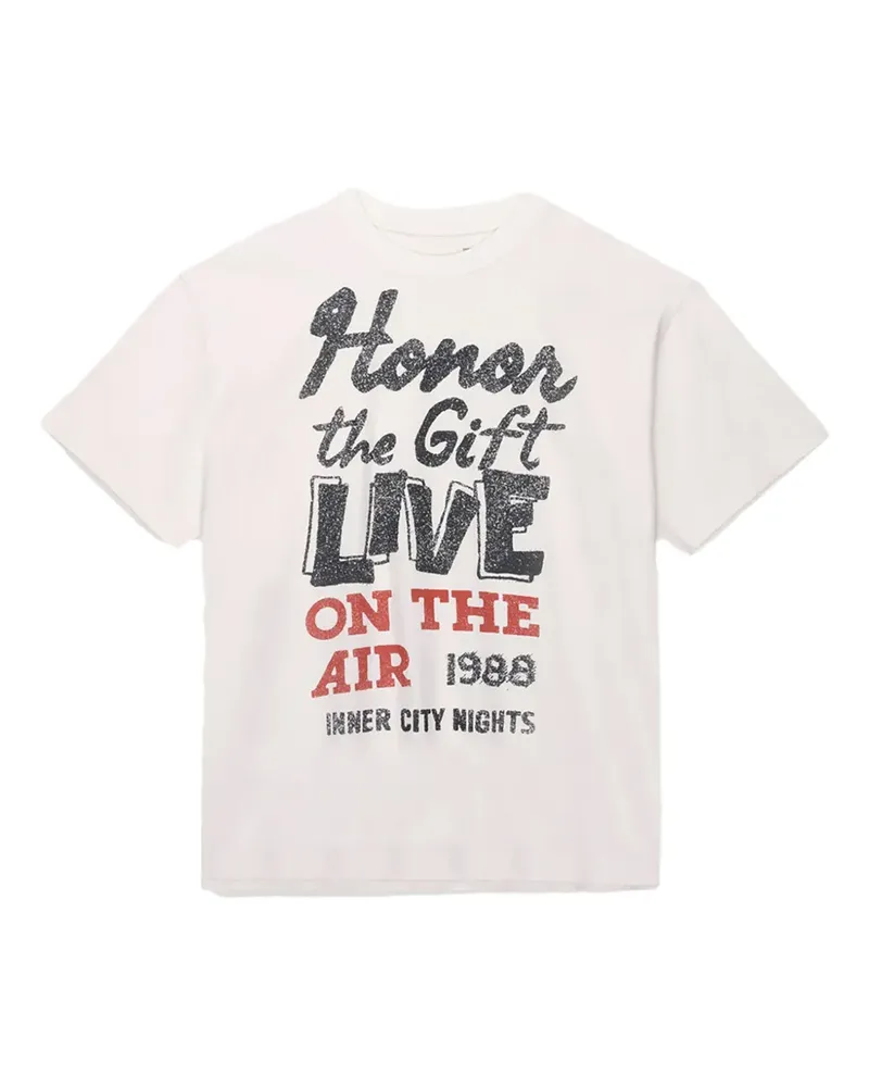 Honor The Gift Live On Air printed T-shirt - Weiß Weiß
