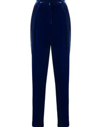 Giorgio Armani Straight-Leg-Hose aus Samt Blau