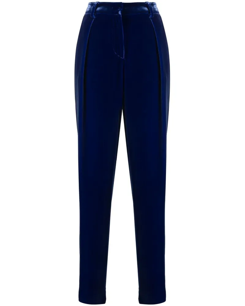 Giorgio Armani Straight-Leg-Hose aus Samt - Blau Blau