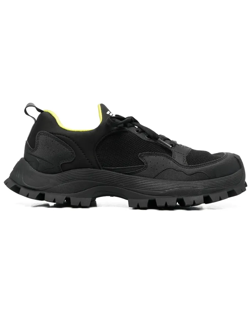 Emporio Armani Sneakers mit dicker Profilsohle - Schwarz Schwarz