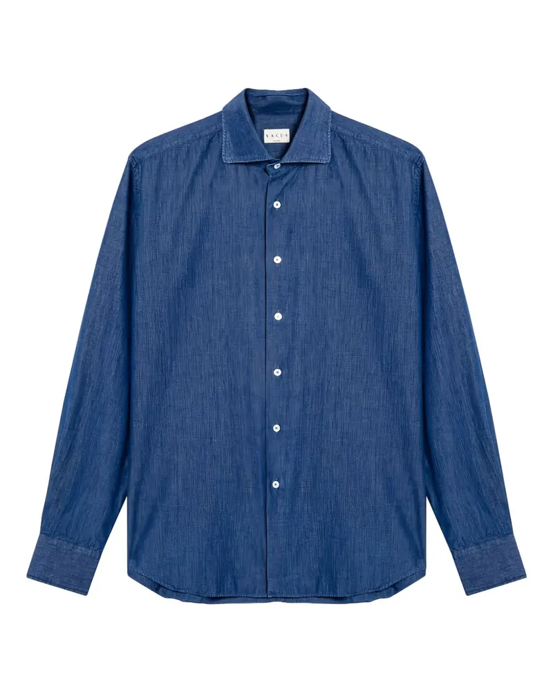 XACUS Klassisches Hemd - Blau Blau