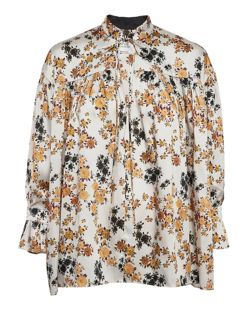 Victoria Beckham Bluse mit Blumen-Print - Weiß Weiß