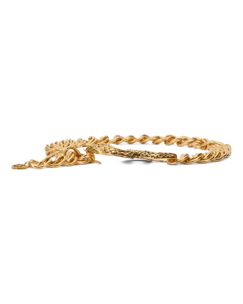 Roberto Cavalli snake-detail chain belt - Gold Gold