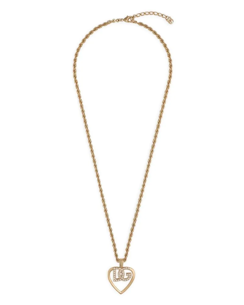 Dolce & Gabbana Halskette mit Logo-Anhänger - Gold Gold