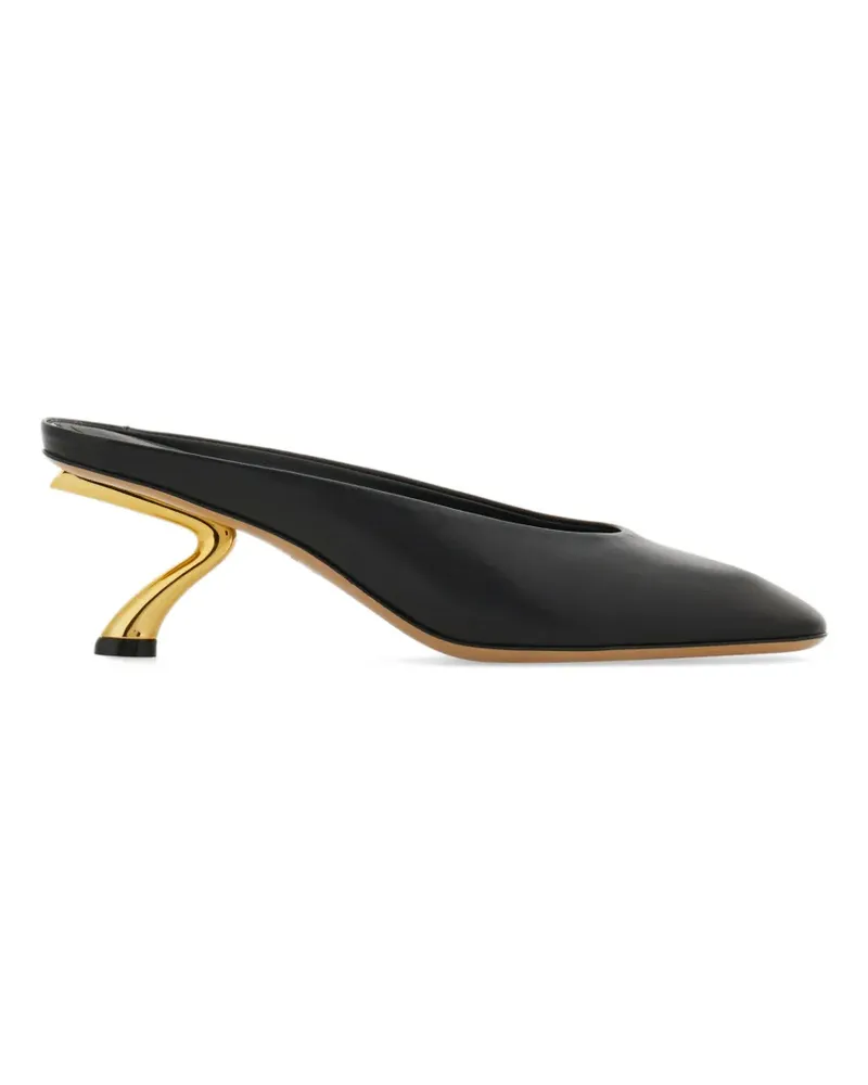 Ferragamo S-shaped heel mules - Schwarz Schwarz