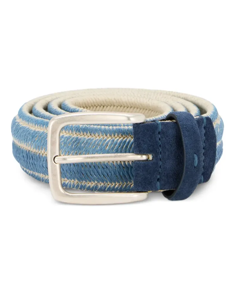 MOORER Gürtel aus Wildleder - Blau Blau