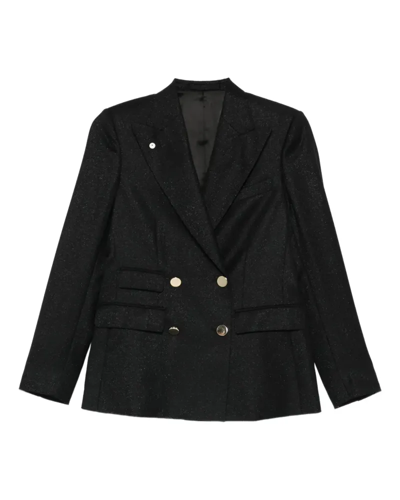 Luigi Bianchi Mantova double-breasted blazer - Schwarz Schwarz