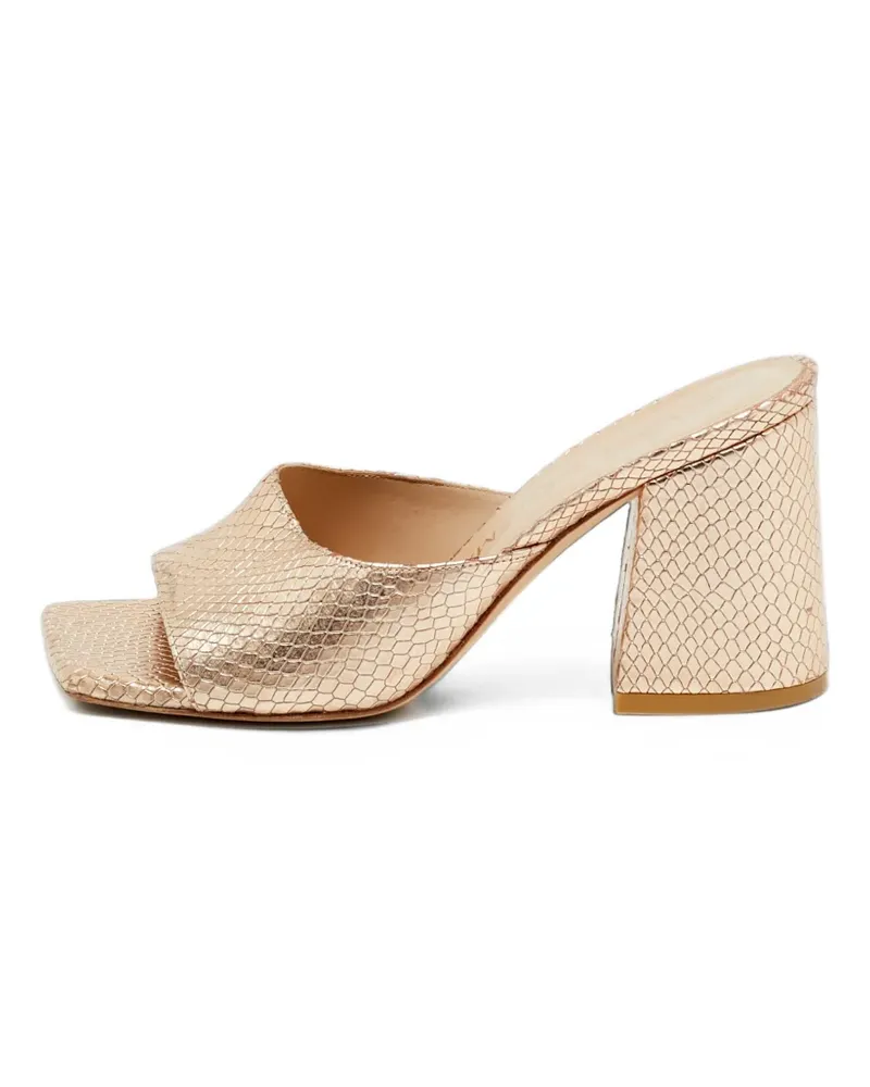 Stuart Weitzman Sandalen mit Schlangenleder-Prägung - Gold Gold