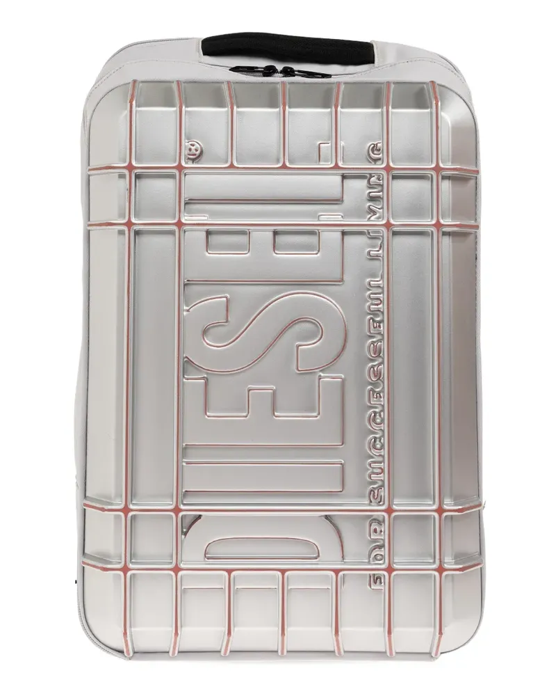 Diesel embossed logo-plaque backpack - Grau Grau