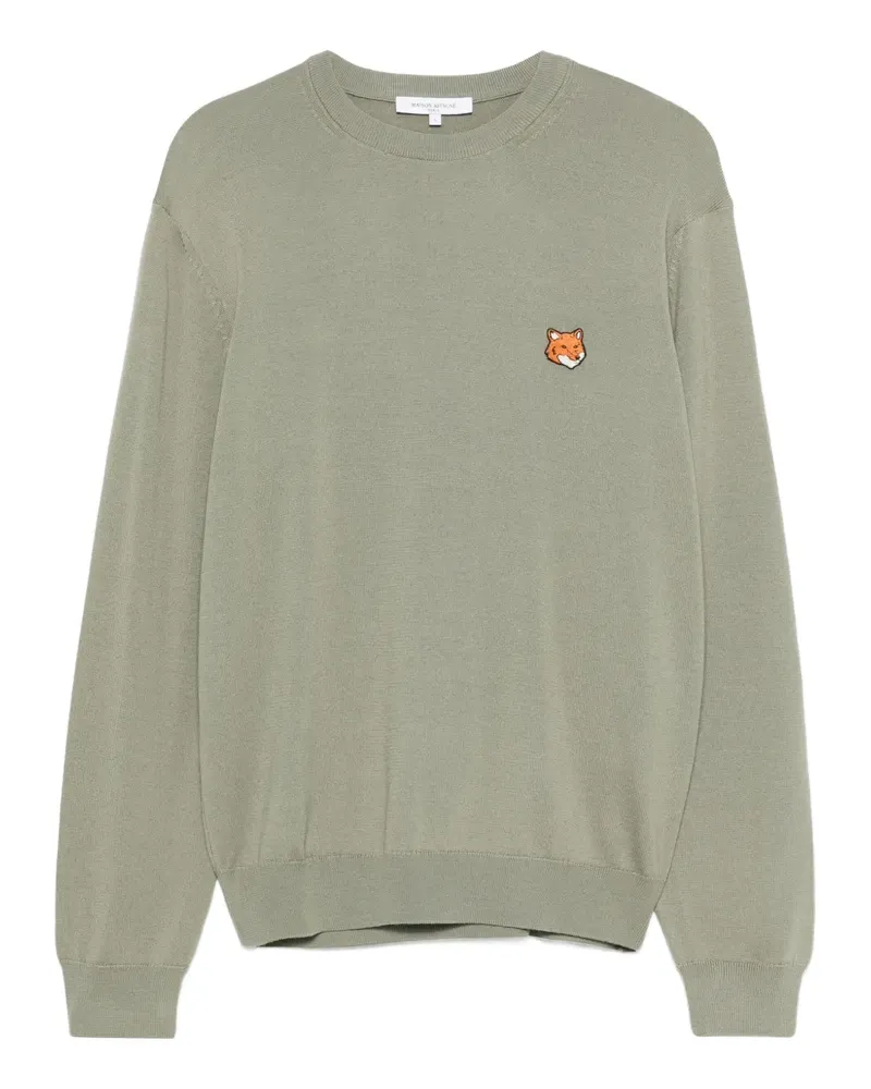 Kitsuné Fox Head Pullover - Grün Grün