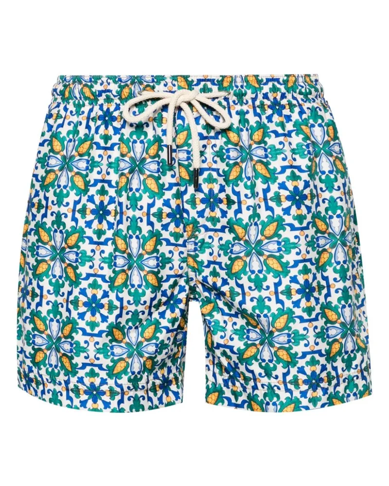 PENINSULA Cala Felce Badeshorts mit grafischem Print - Weiß Weiß