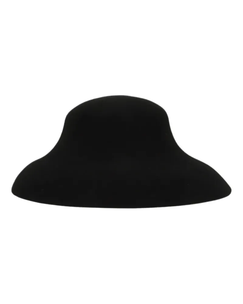Yohji Yamamoto Hut mit breiter Krempe - Schwarz Schwarz