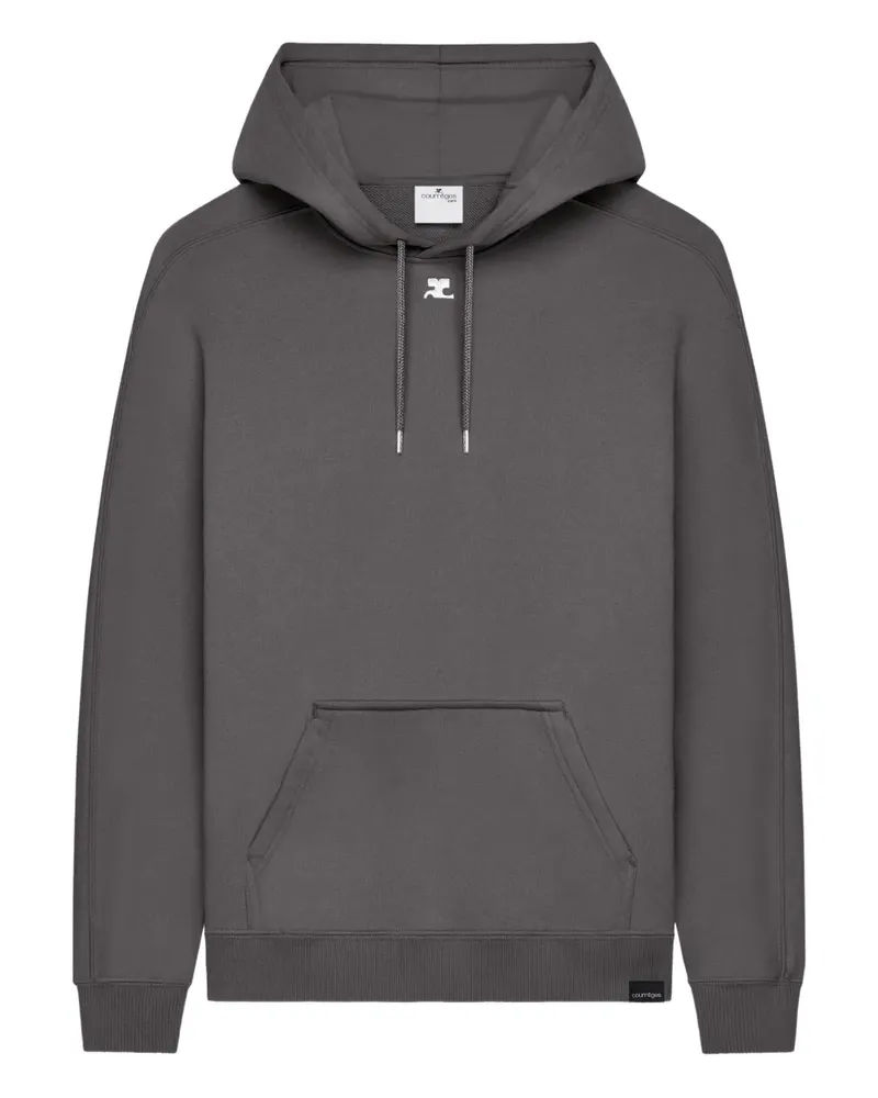 Courrèges Hoodie mit Logo-Stickerei - Grau Grau