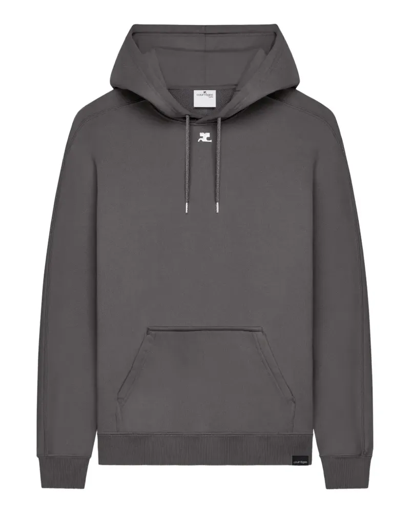 Courrèges Hoodie mit Logo-Stickerei - Grau Grau